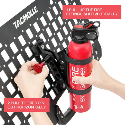 TACMOLLE Fire Extinguisher Mount for Tactical Rigid MOLLE Panel, Quick Release Design - TACMOLLE