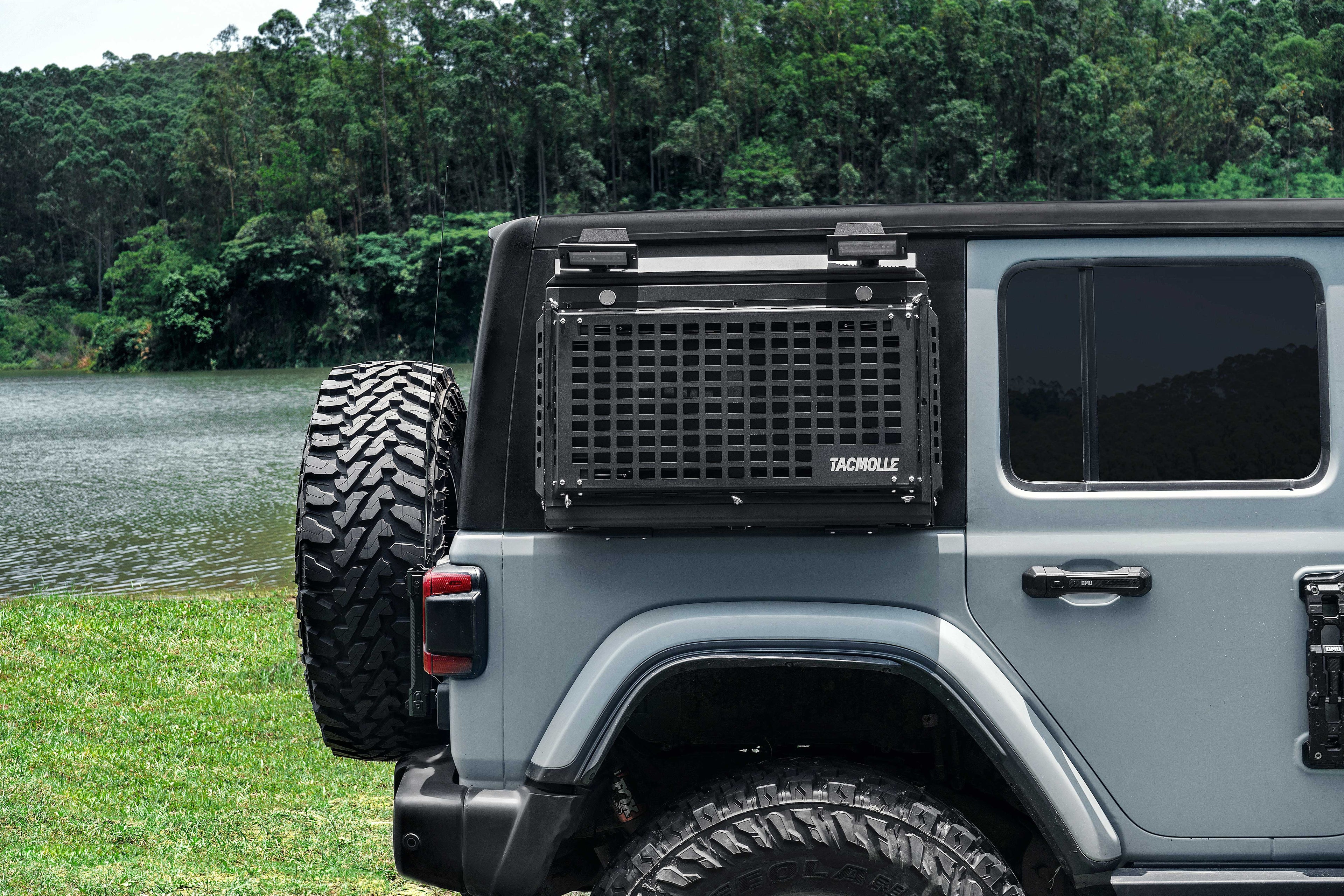 Jeep Wrangler JL/JLU Rear Side Window Storage Box with Concealed Table